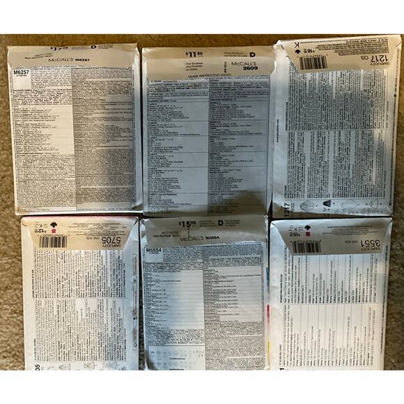 6 NEW Patterns 3 Simplicity, Disney Princess Outfits 3 McCall's 18" Doll Clothes - Picture 4 of 4